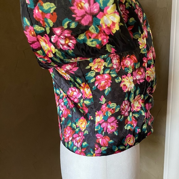 Vintage Pat Orgenti butique 80s Floral Print Blouse/Blazer Button Down Women’s - Picture 9 of 13